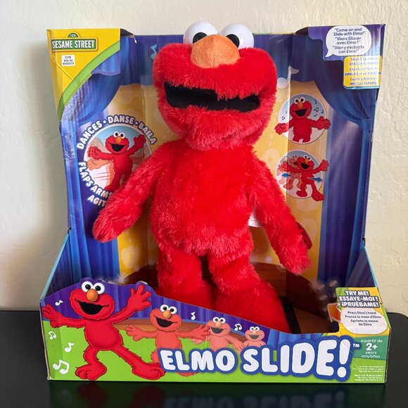 Sesame Street Elmo Slide - 14 in. Plush Toy - Picture 1 of 2